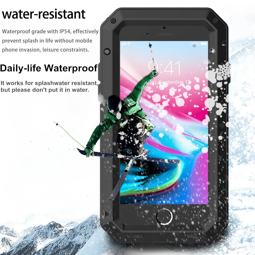 Metal Armor Waterproof iPhone Case