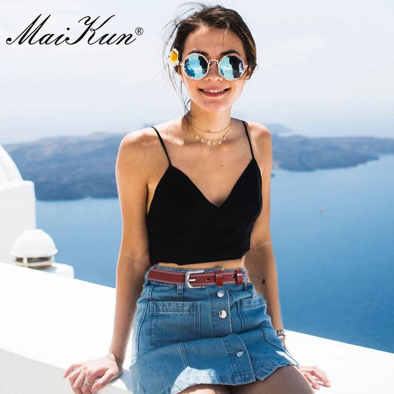 Women's Candy Color Leather Belt
