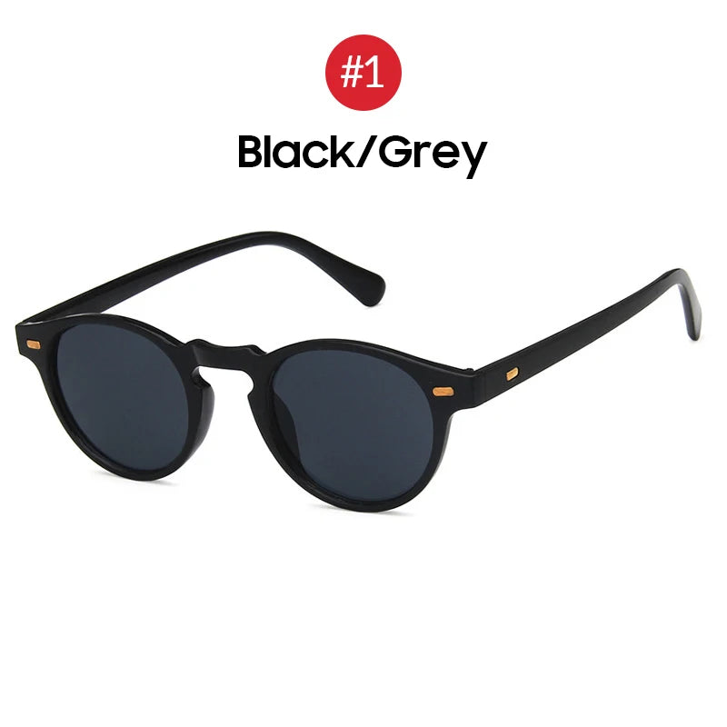 Small Oval Clear Frame Sunglasses