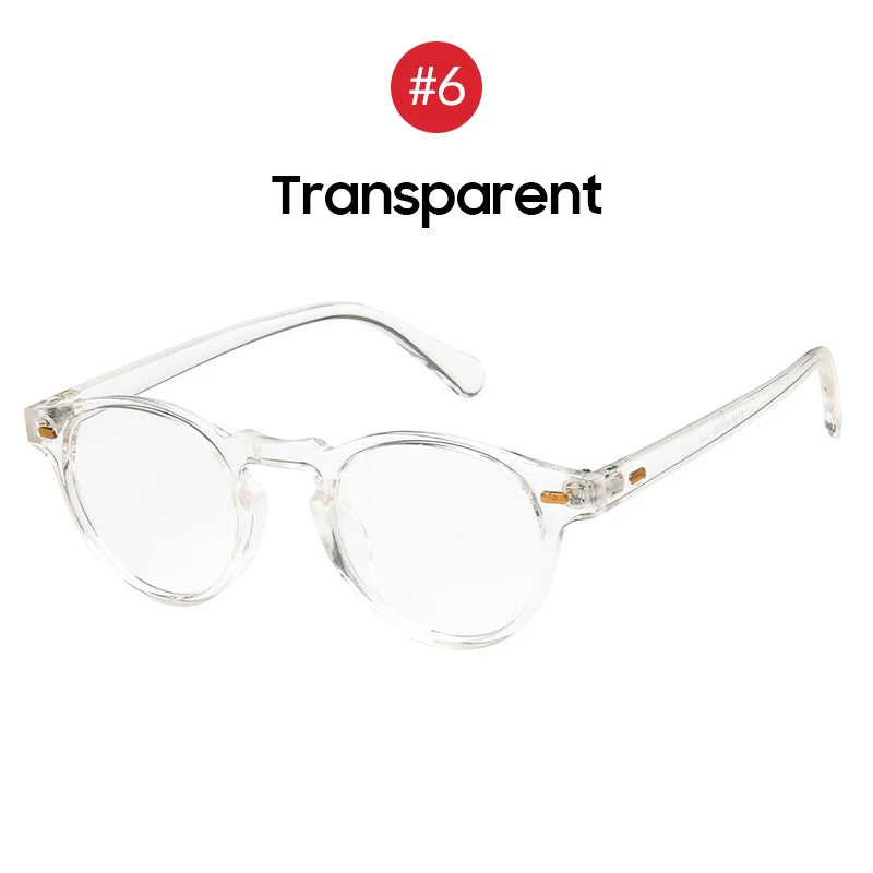 Small Oval Clear Frame Sunglasses