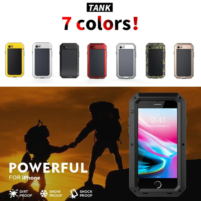 Metal Armor Waterproof iPhone Case