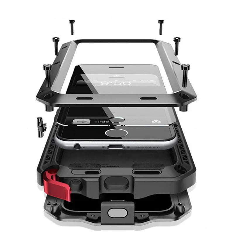 Metal Armor Waterproof iPhone Case