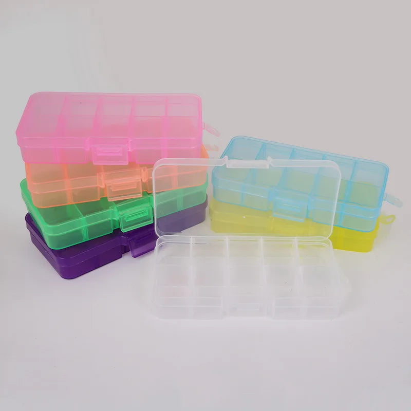Adjustable 10-Grid Storage Box