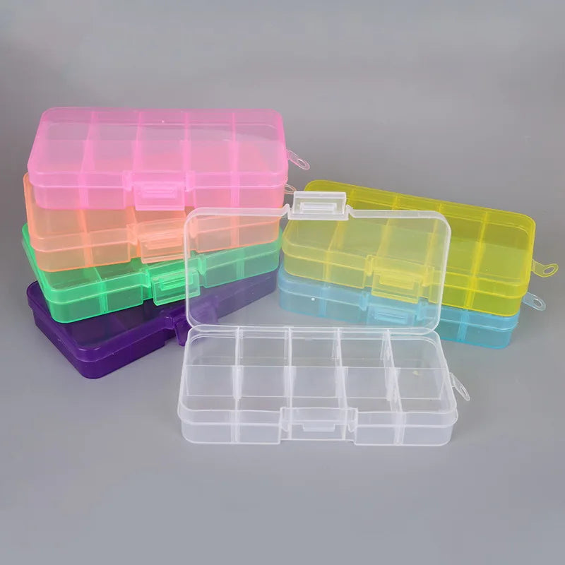 Adjustable 10-Grid Storage Box