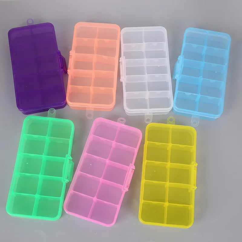 Adjustable 10-Grid Storage Box