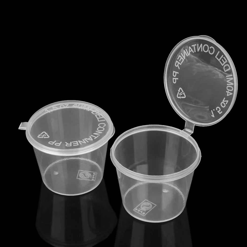 Hinged Sauce Cups with Lids