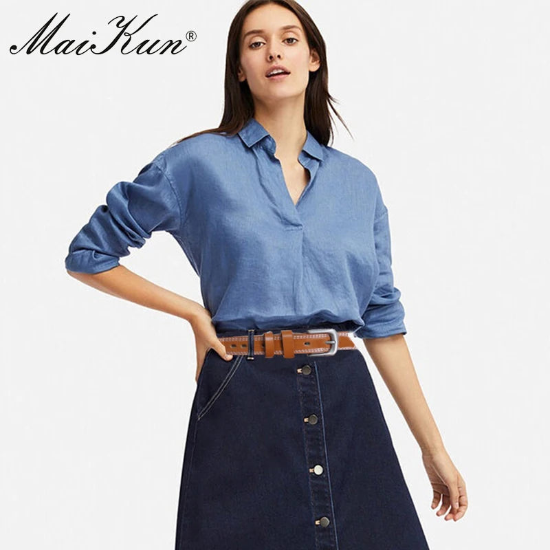 Women's Candy Color Leather Belt