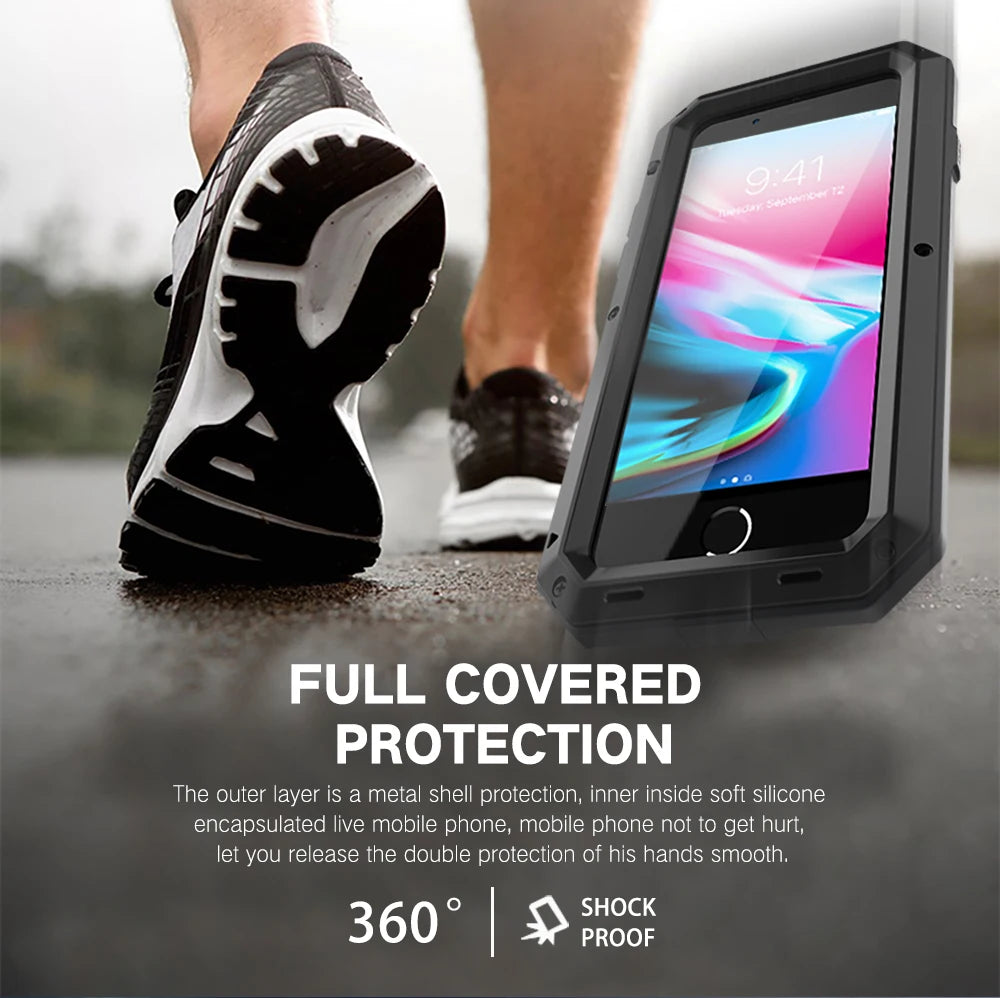 Metal Armor Waterproof iPhone Case