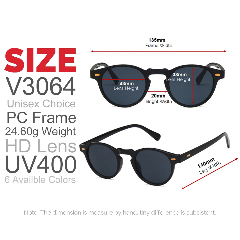 Small Oval Clear Frame Sunglasses