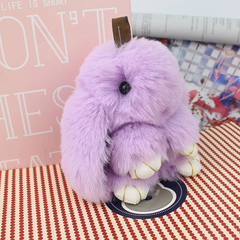 Fluffy Bunny Keychain
