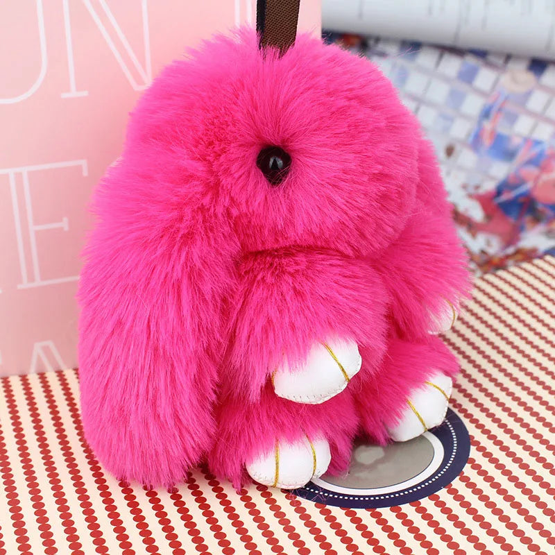 Fluffy Bunny Keychain