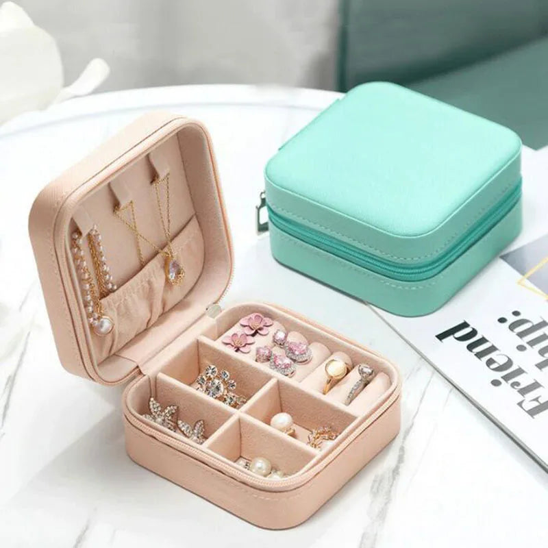 Mini Leather Travel Jewelry Box
