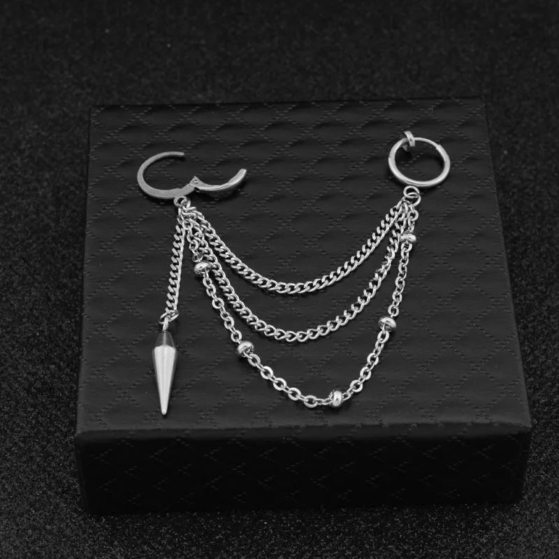 Men's Cross Tassel Ear Cuff