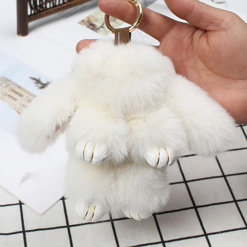 Fluffy Bunny Keychain
