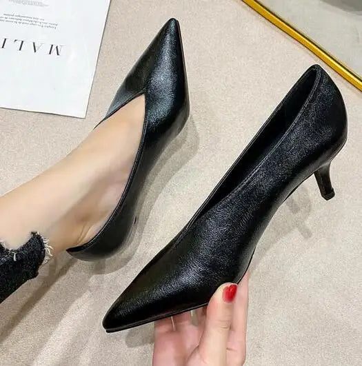 Women's Pointed-Toe V-Cut Pumps