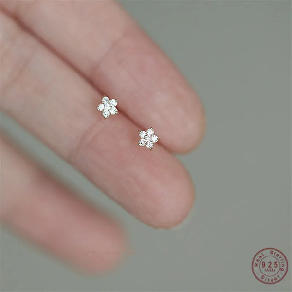 14K Gold Plated Crystal Star Earrings