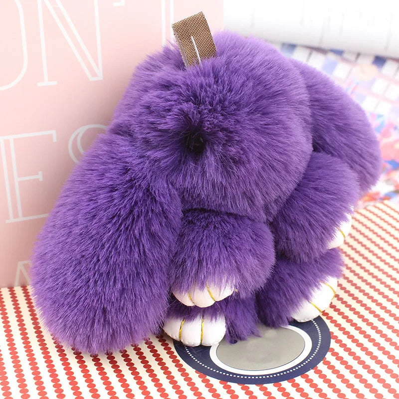 Fluffy Bunny Keychain