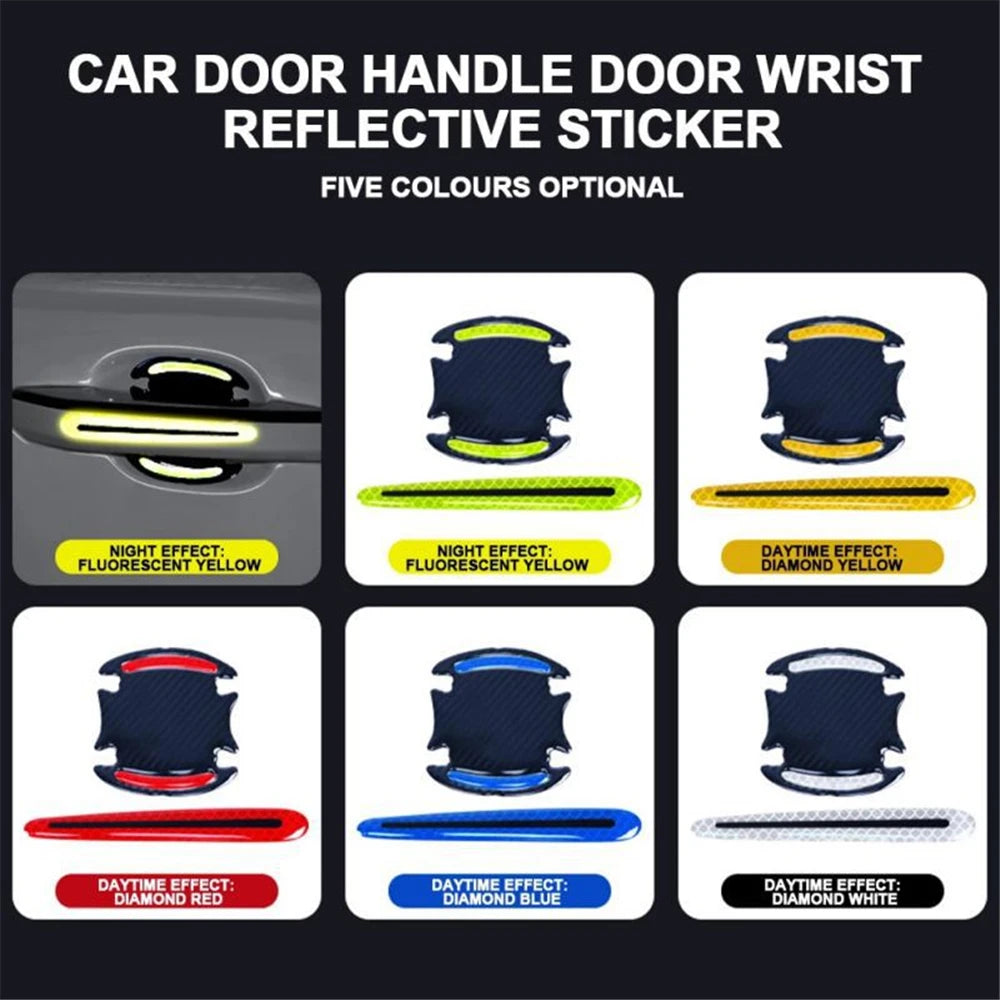🚗 3D Carbon Fiber Door Handle Stickers