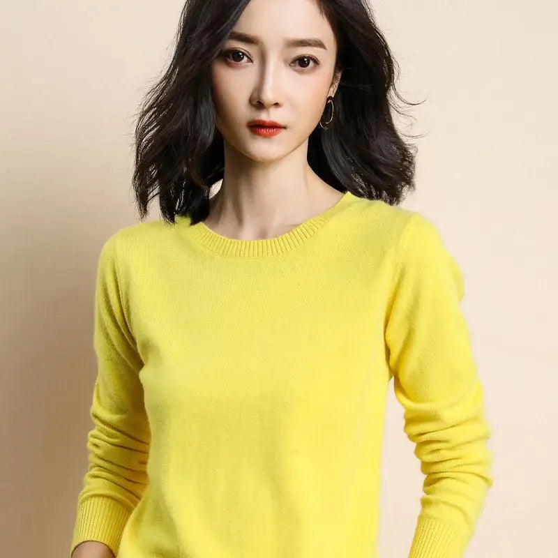 Women's Classic Wool Crew Neck Sweater