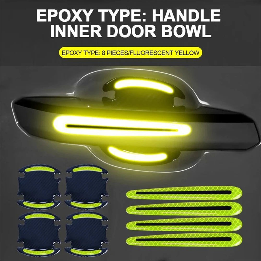 🚗 3D Carbon Fiber Door Handle Stickers