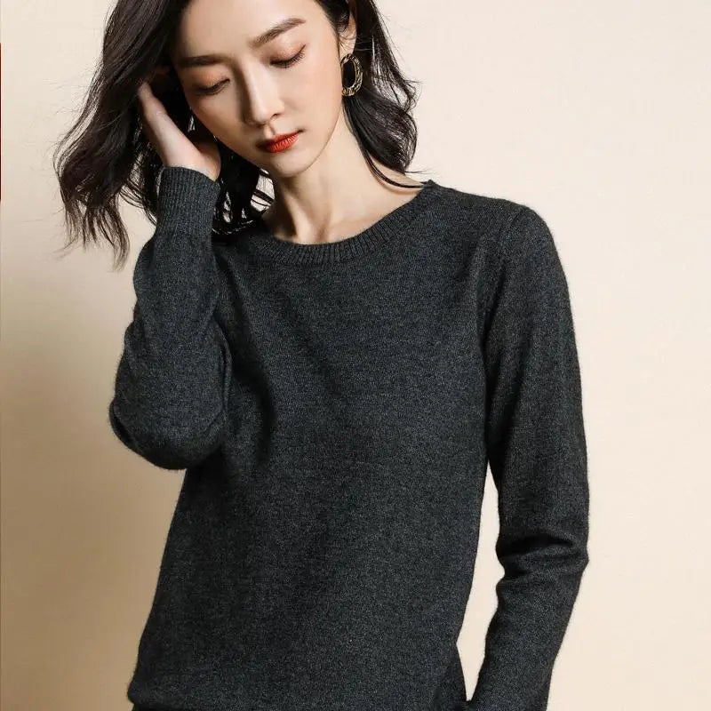 Women's Classic Wool Crew Neck Sweater