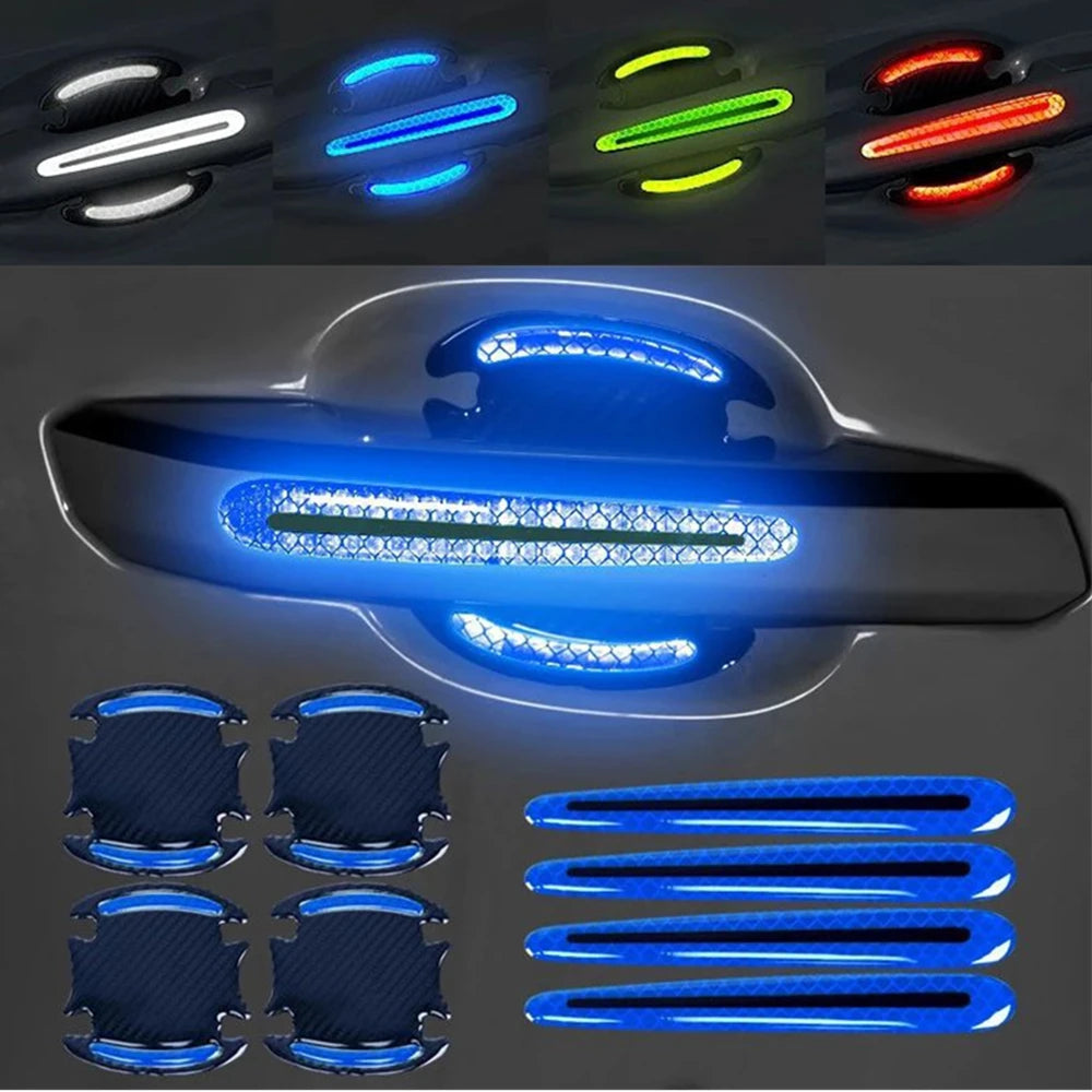 🚗 3D Carbon Fiber Door Handle Stickers