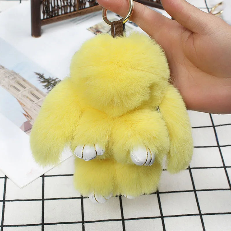 Fluffy Bunny Keychain