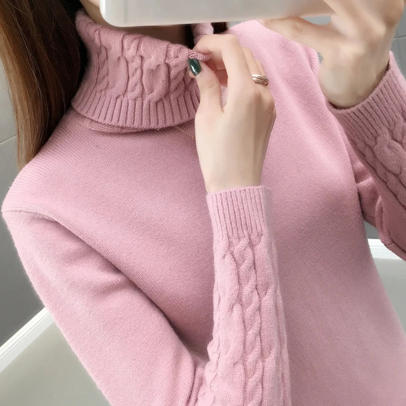 Thick Turtleneck Sweater – Khaki