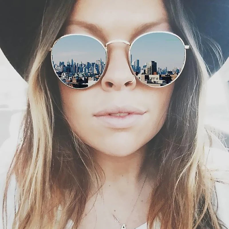 Classic Round Mirrored Sunglasses