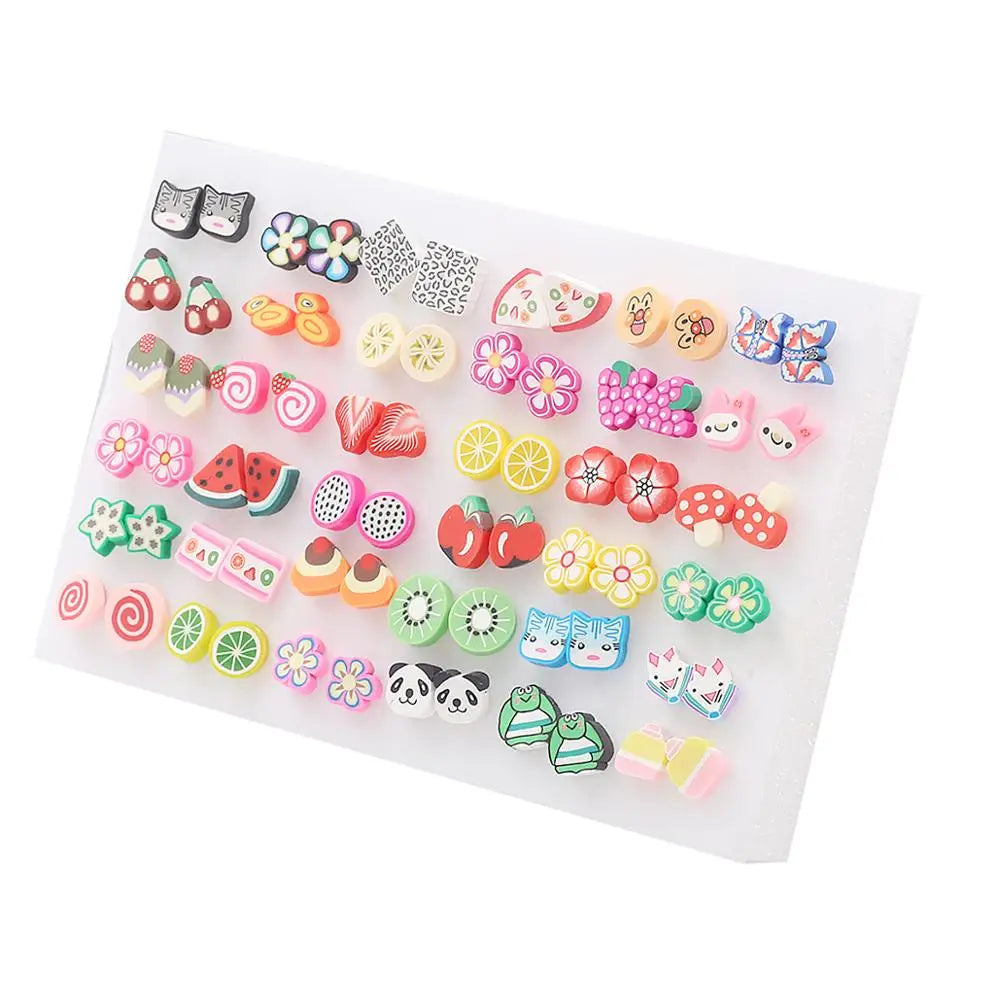 Mixed Crystal Stud Earrings Set