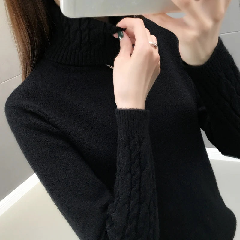 Thick Turtleneck Sweater – Khaki