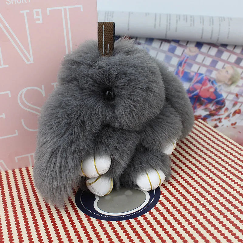 Fluffy Bunny Keychain