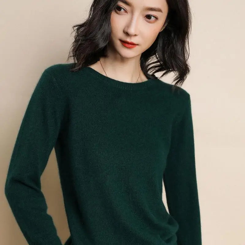 Women's Classic Wool Crew Neck Sweater
