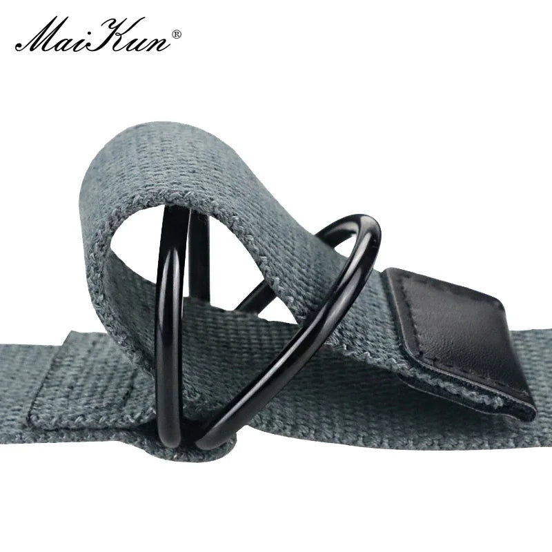 Canvas Belt with Double D-Ring Buckle