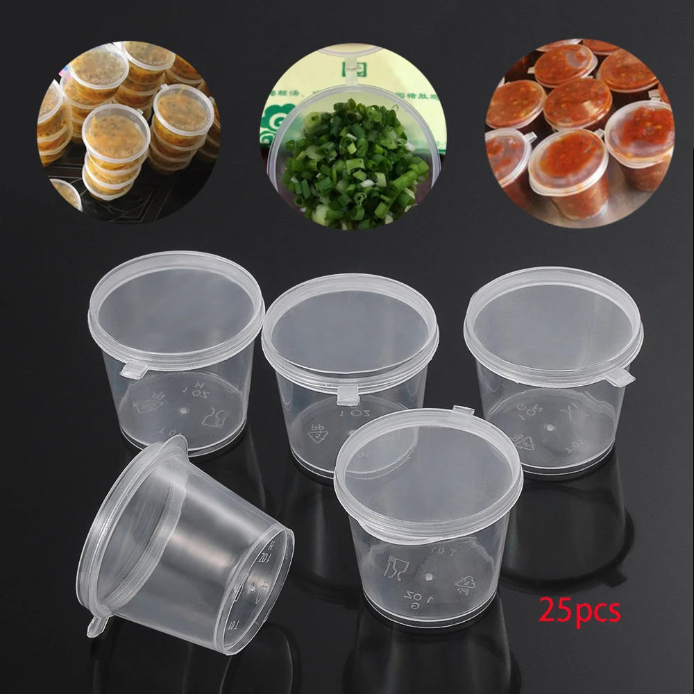 Hinged Sauce Cups with Lids