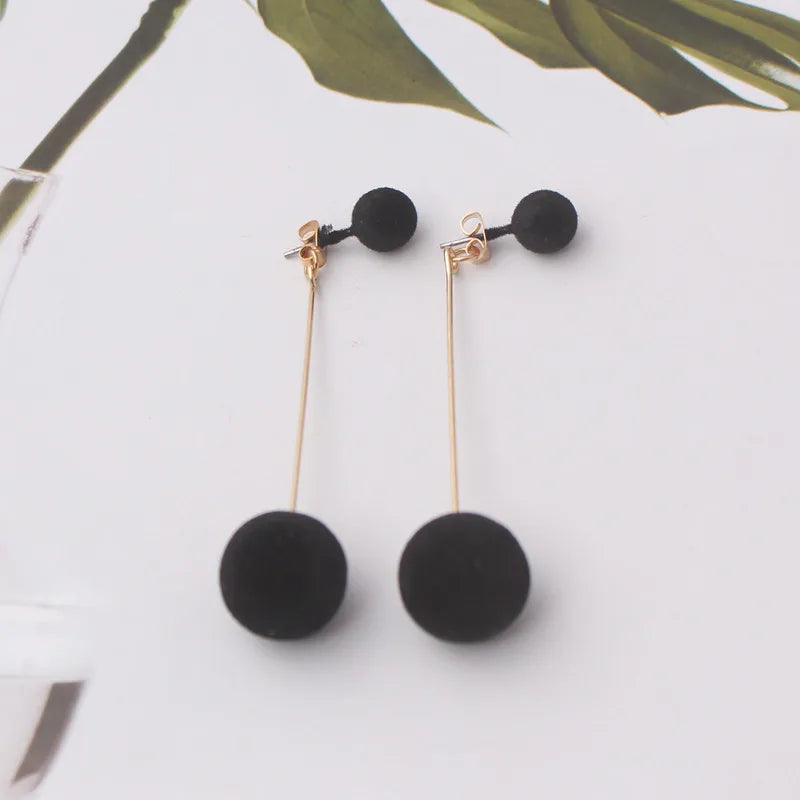 Boho Black Leaf Dangle Earrings