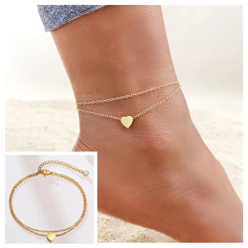 Layered Cuban Curb Chain Anklet