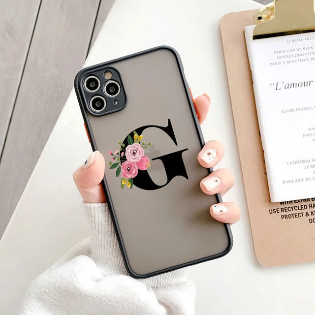 A–Z Initial Clear iPhone Case