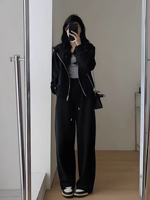 Women's Hoodie & Wide-Leg Pants Set
