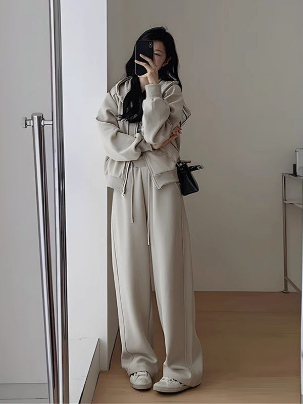Women's Hoodie & Wide-Leg Pants Set