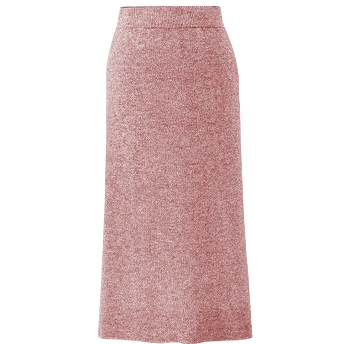 Plus Size Knit Midi Pencil Skirt