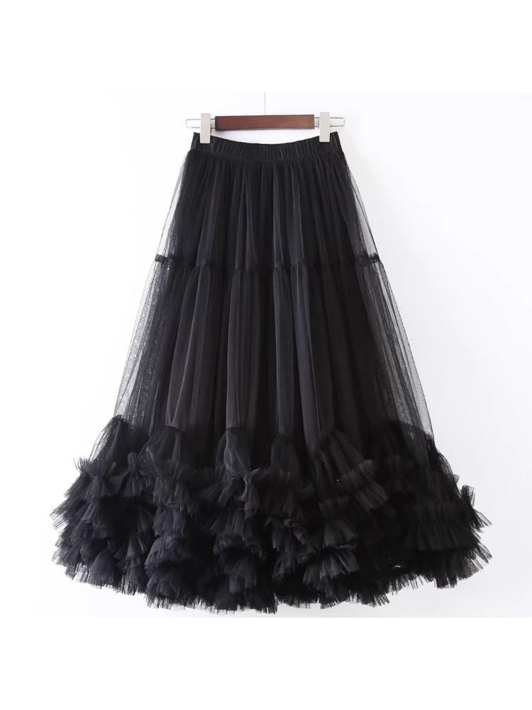 Lace Mesh Tutu Skirt