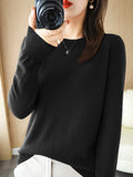 Women's Thin Round Neck Knit Top