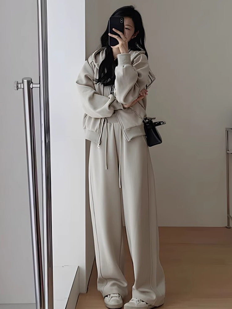 Women's Hoodie & Wide-Leg Pants Set