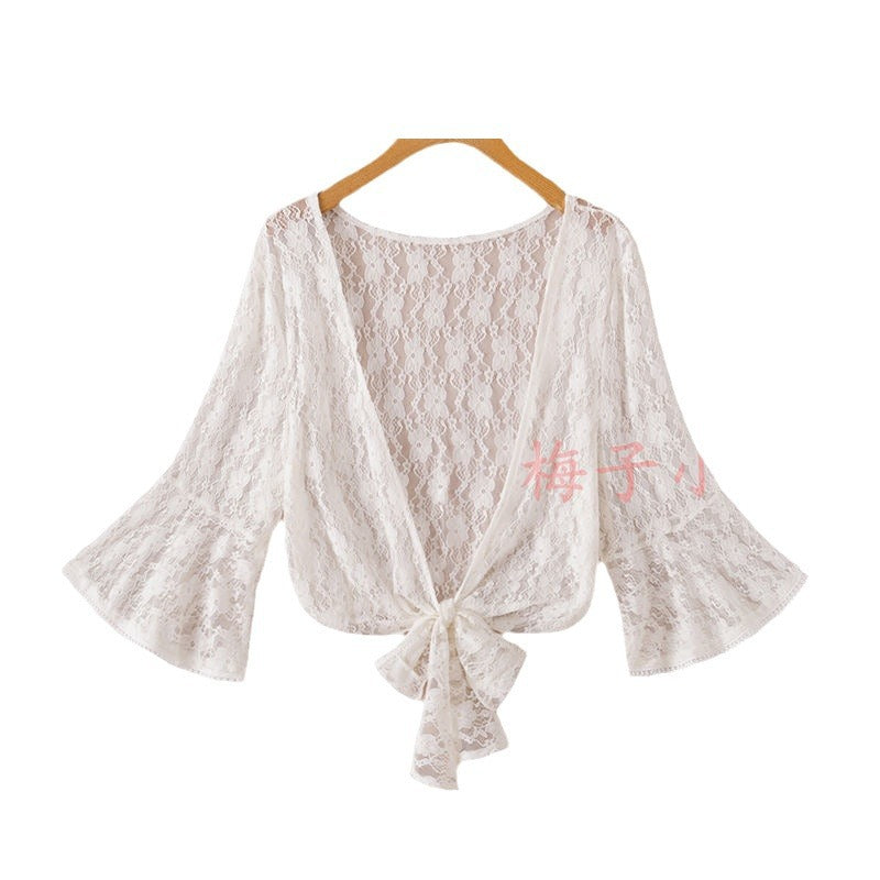 Chiffon Short Sleeve Cardigan