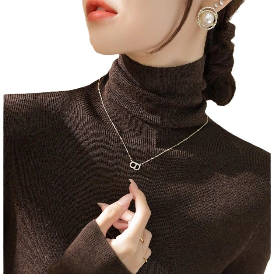 Women's Slim Turtleneck Knit Sweater