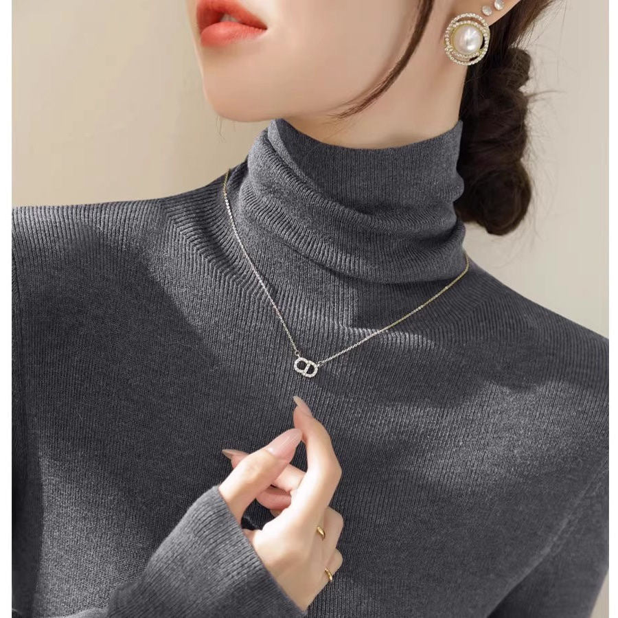 Women's Slim Turtleneck Knit Sweater