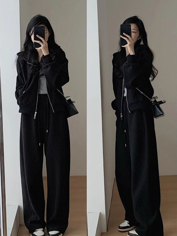 Women's Hoodie & Wide-Leg Pants Set