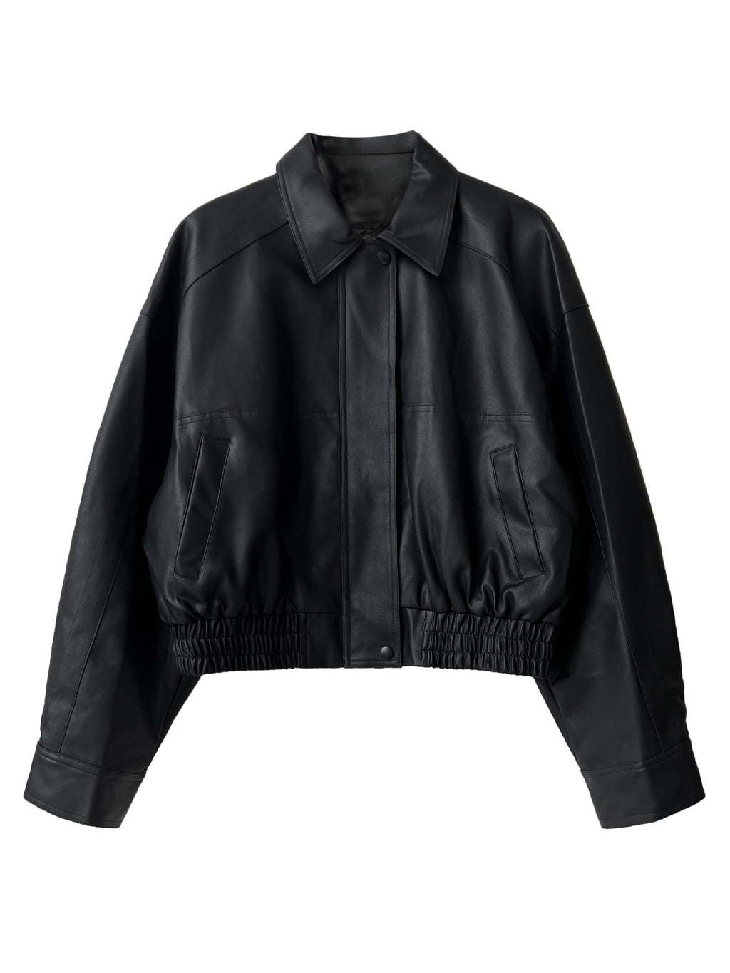 Women's Short Faux Leather Biker Jacket