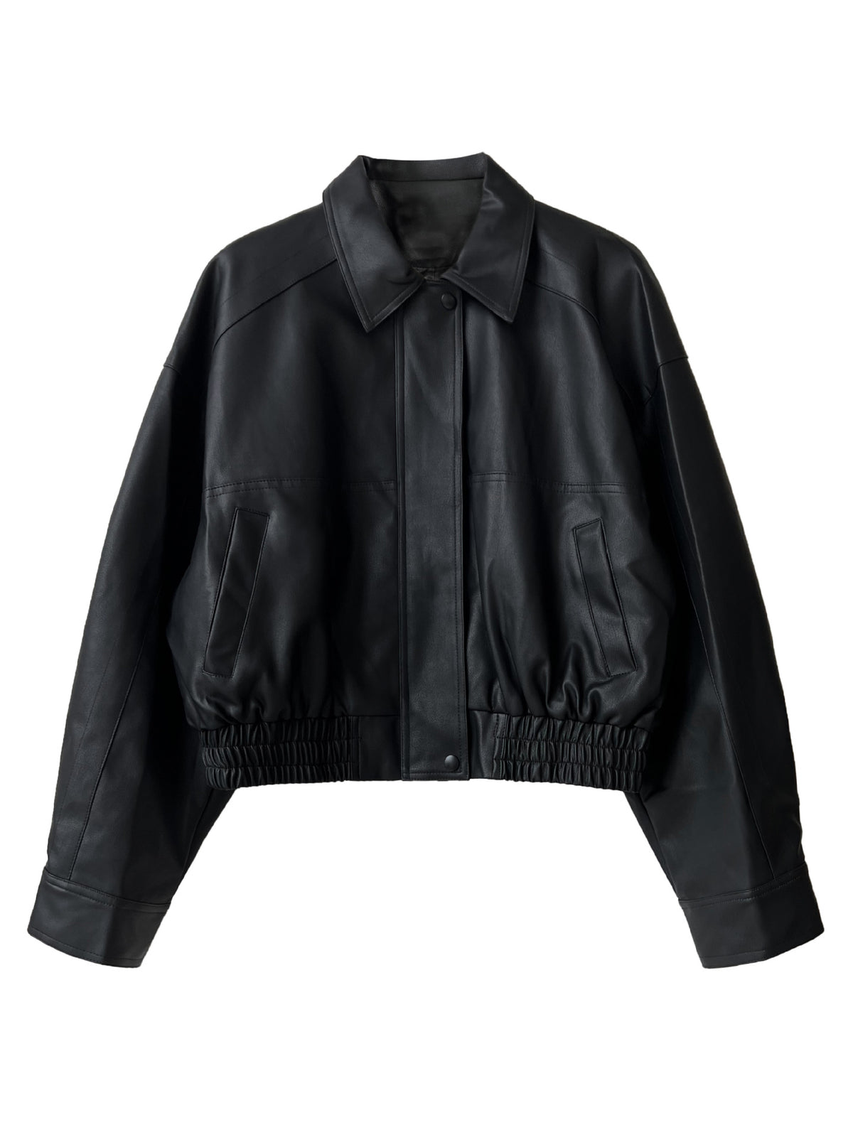 Women's Short Faux Leather Biker Jacket